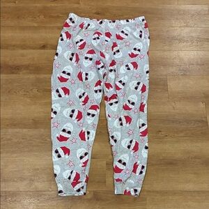 Place Gray Cool sunglasses Santa Jogger style Pajama Pants‎